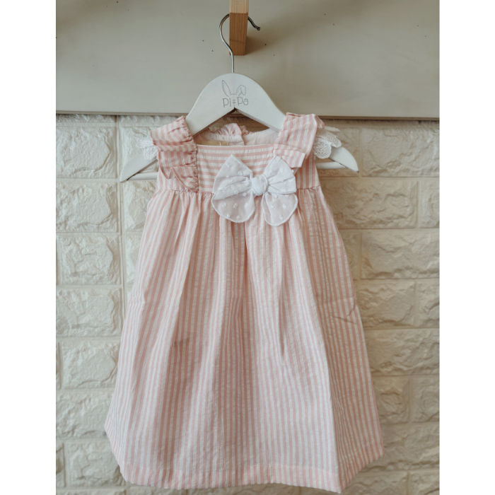 VESTIDO RAYAS ROSA