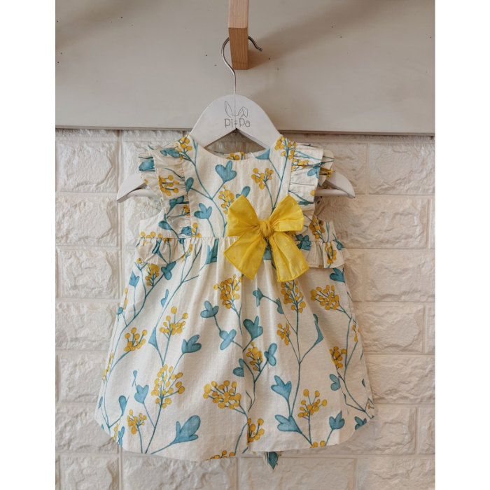 VESTIDO CON BRAGUITA AMARILLO FLORES