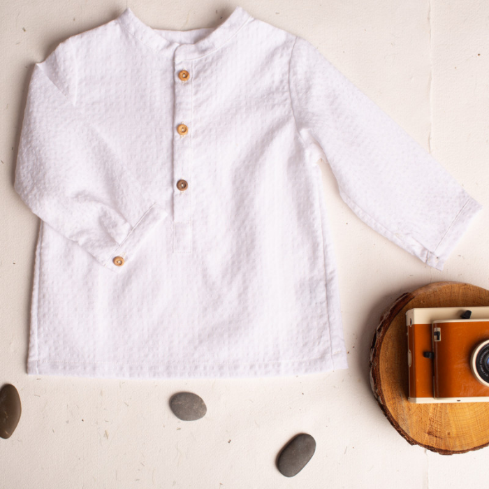 CAMISA POLERA BLANCO NIÑO