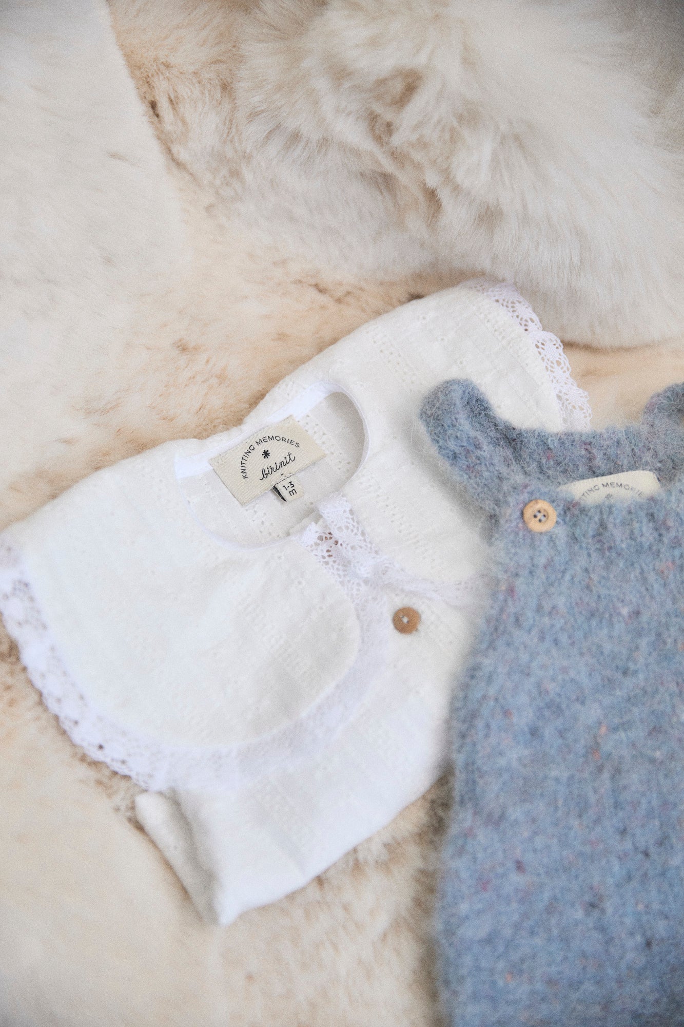 LIGHT BLUE KNIT ROMPER