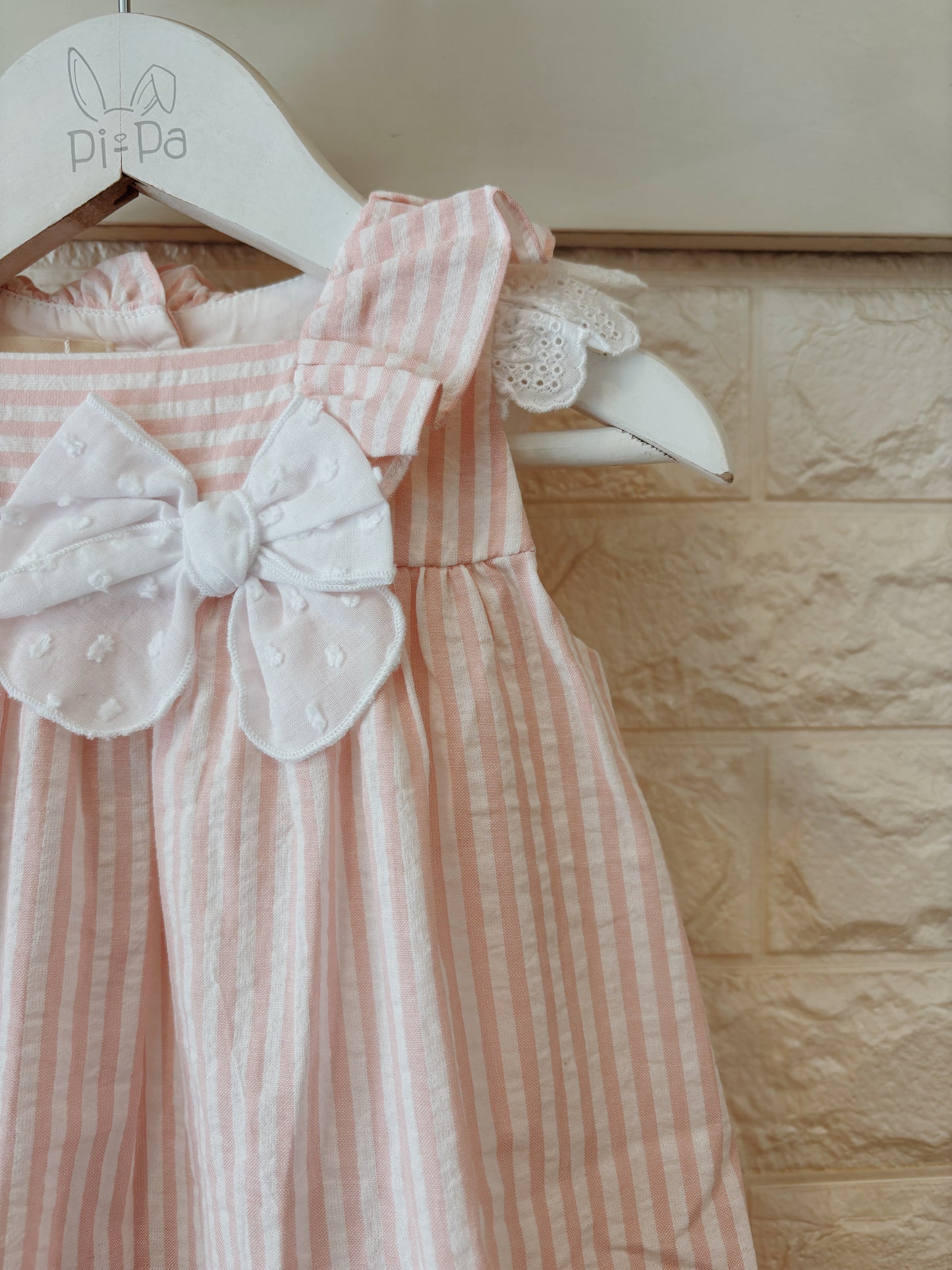 VESTIDO RAYAS ROSA