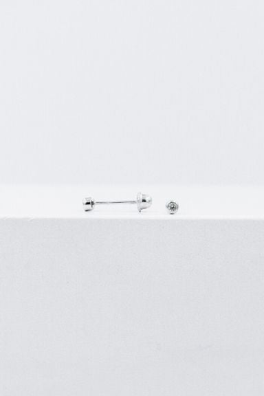 1. ROUND ZIRCONIA STUDS SMALL