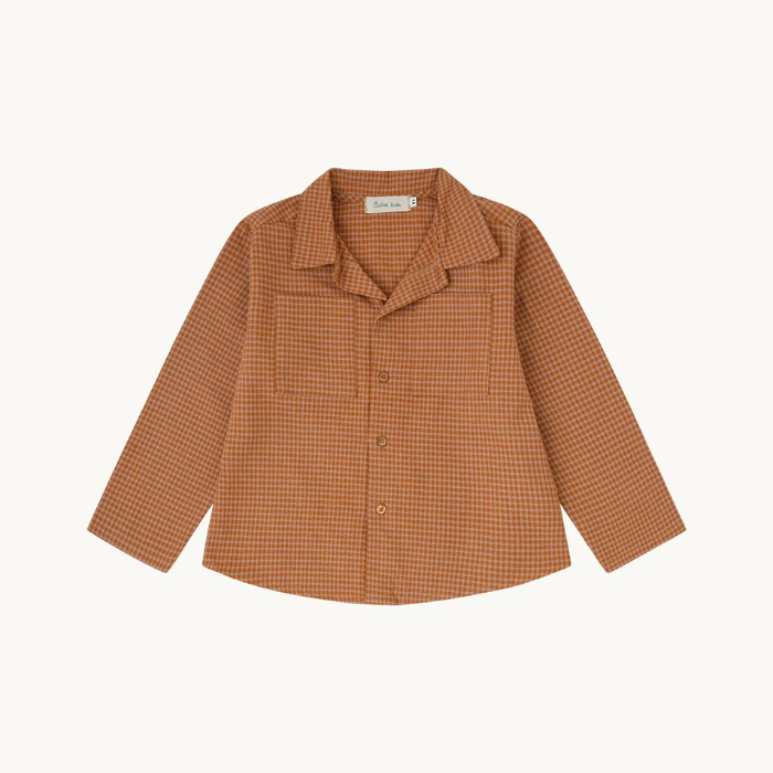 CAMISA VICHY CARAMELO