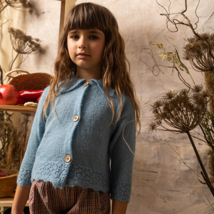 CHAQUETA MOHAIR AZULADO BEBE
