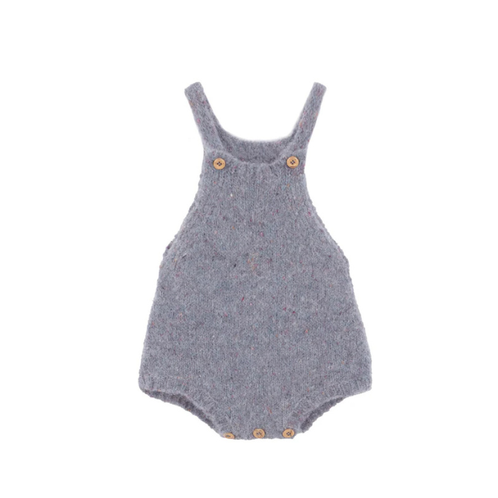 LIGHT BLUE KNIT ROMPER