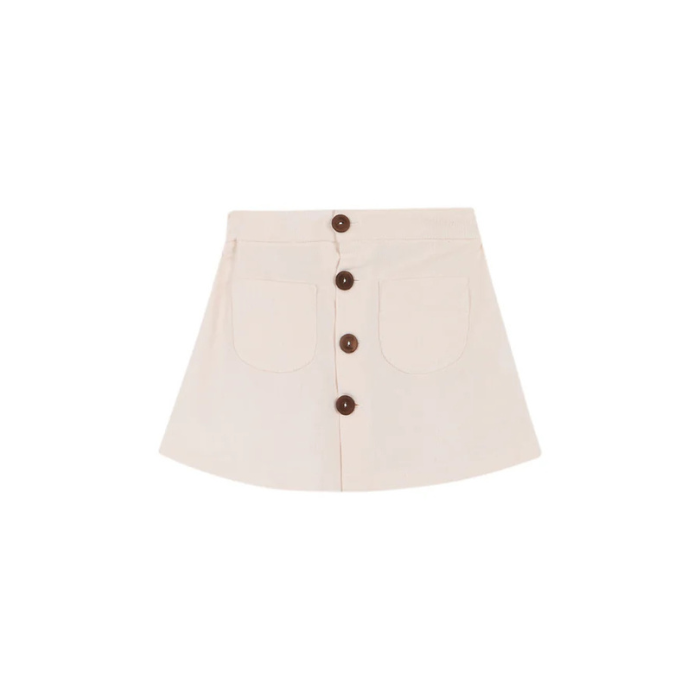 IVORY CORDUROY MINI SKIRT