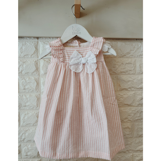 VESTIDO RAYAS ROSA
