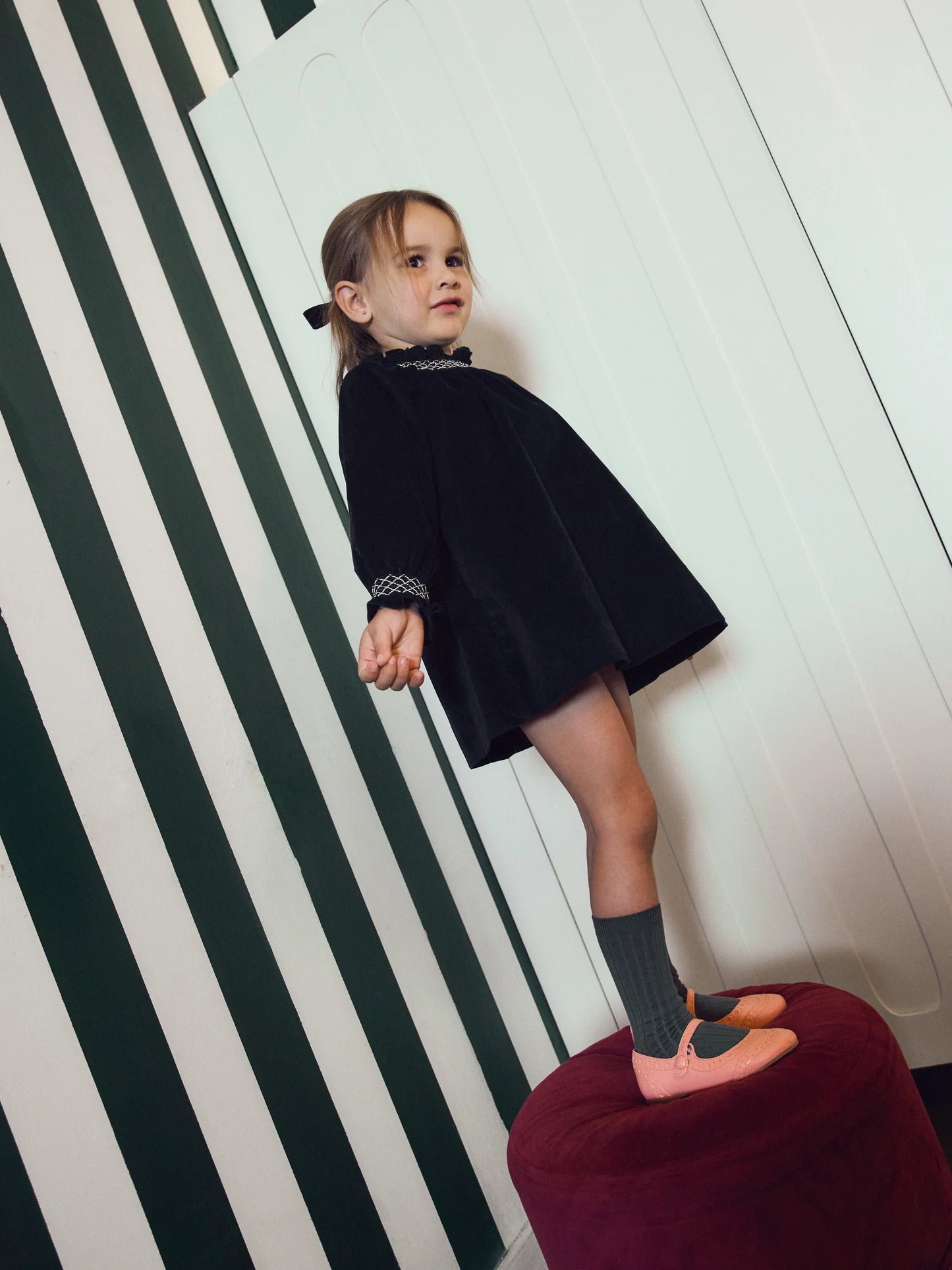 VESTIDO LOUISA TERCIOPELO MARINO