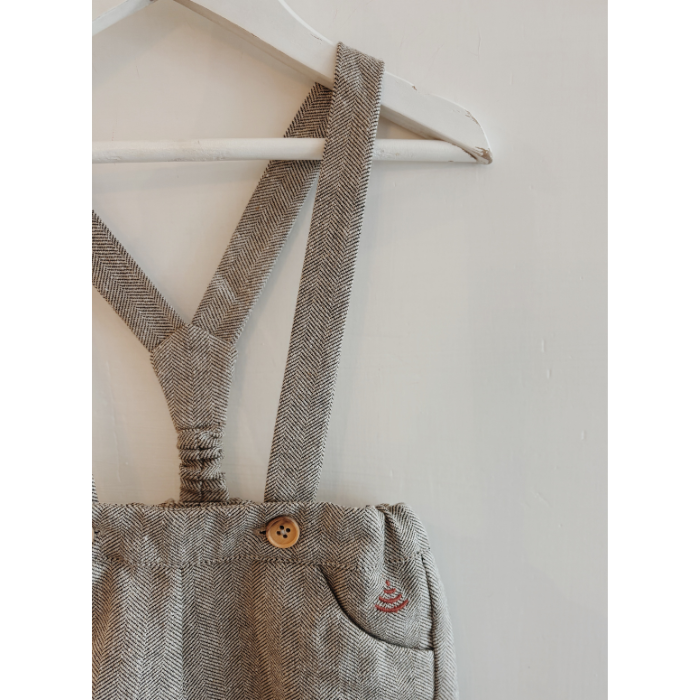 SHORT TIRANTES MARRON