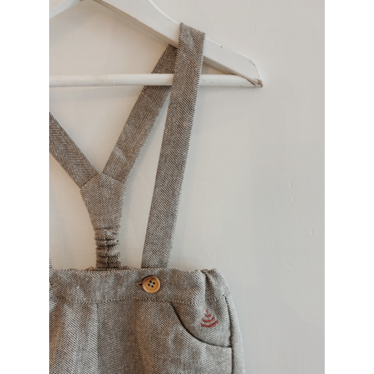 SHORT TIRANTES MARRON