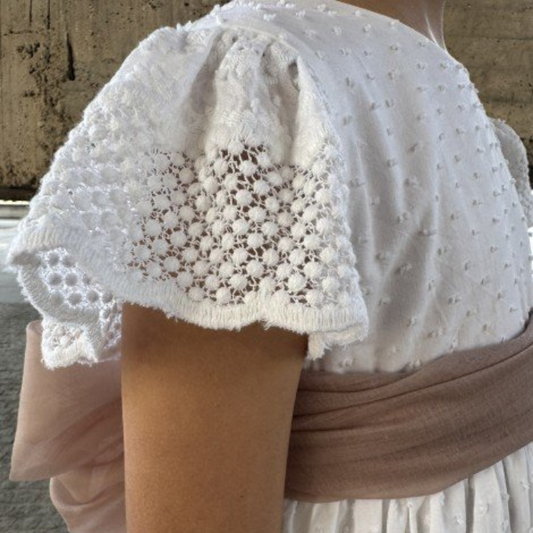 VESTIDO COMUNION PLUMETI BORDADO