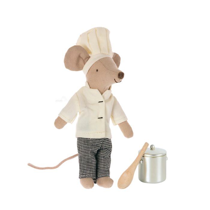 CHEF MOUSE W/SOUP POT AND SPOON