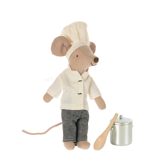 CHEF MOUSE W/SOUP POT AND SPOON