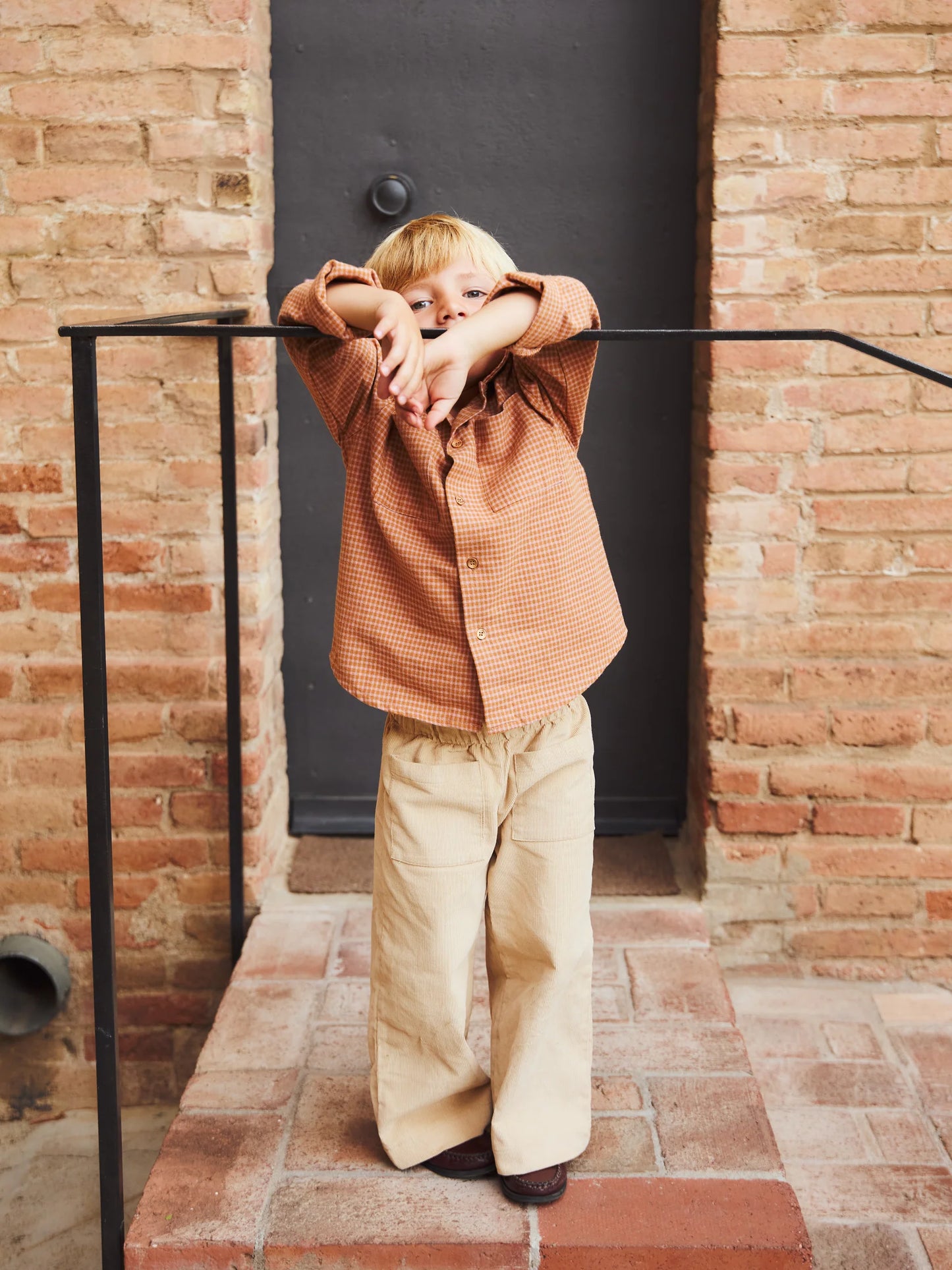 CAMISA VICHY CARAMELO