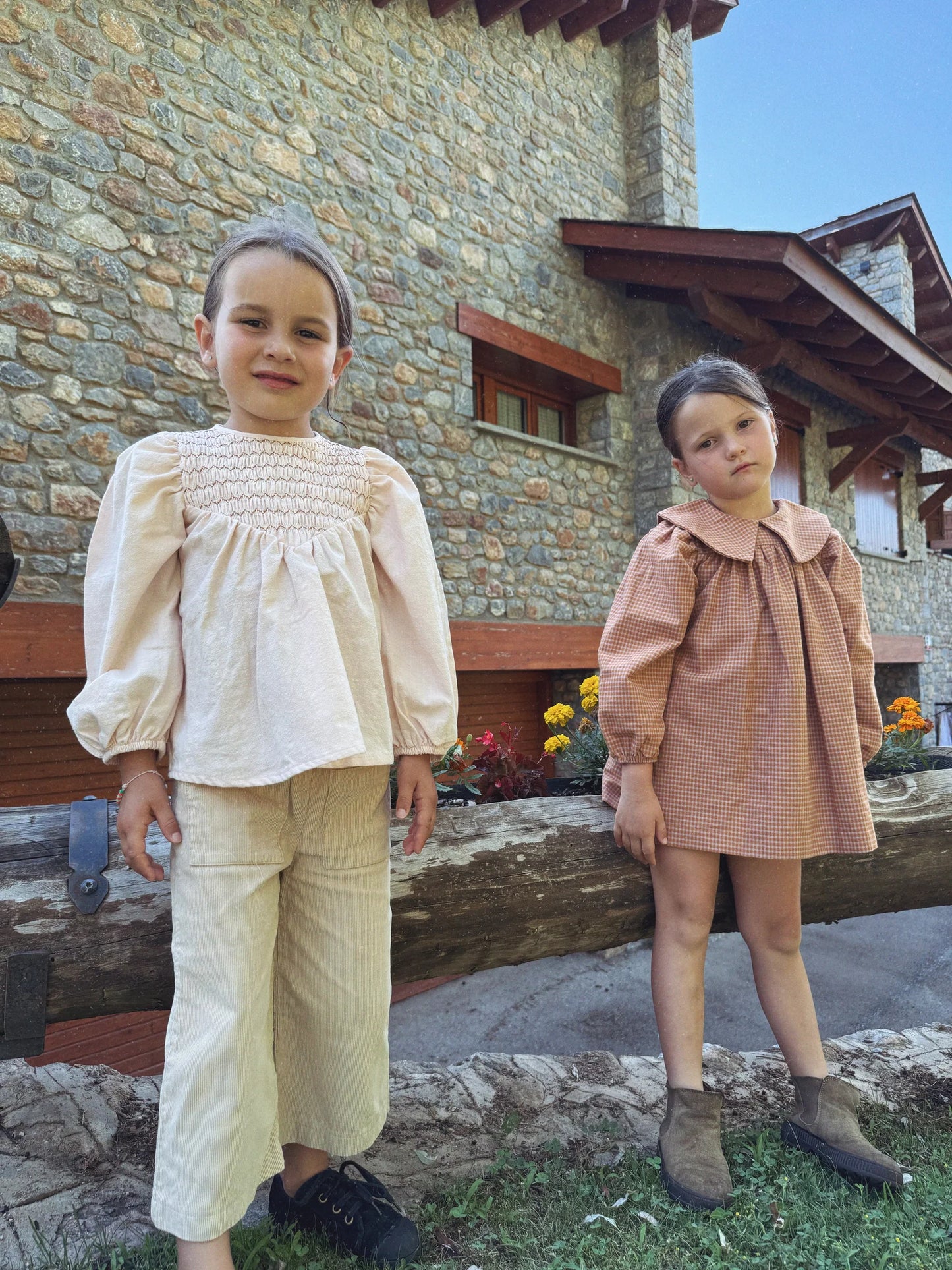 VESTIDO VICHY CARAMELO