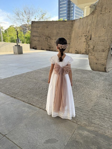 VESTIDO COMUNION PLUMETI BORDADO