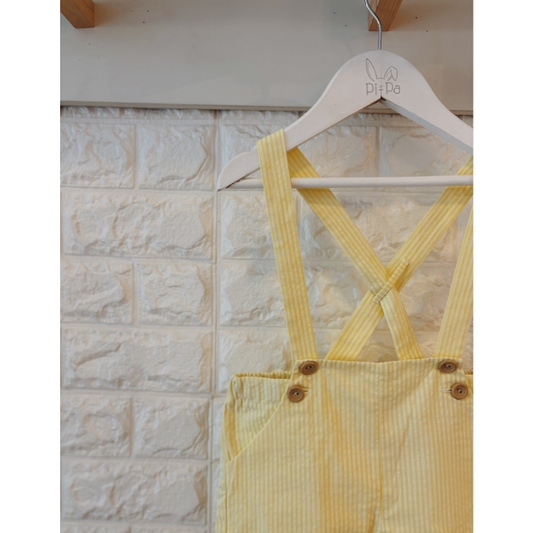 SHORT TIRANTES AMARILLO RAYAS