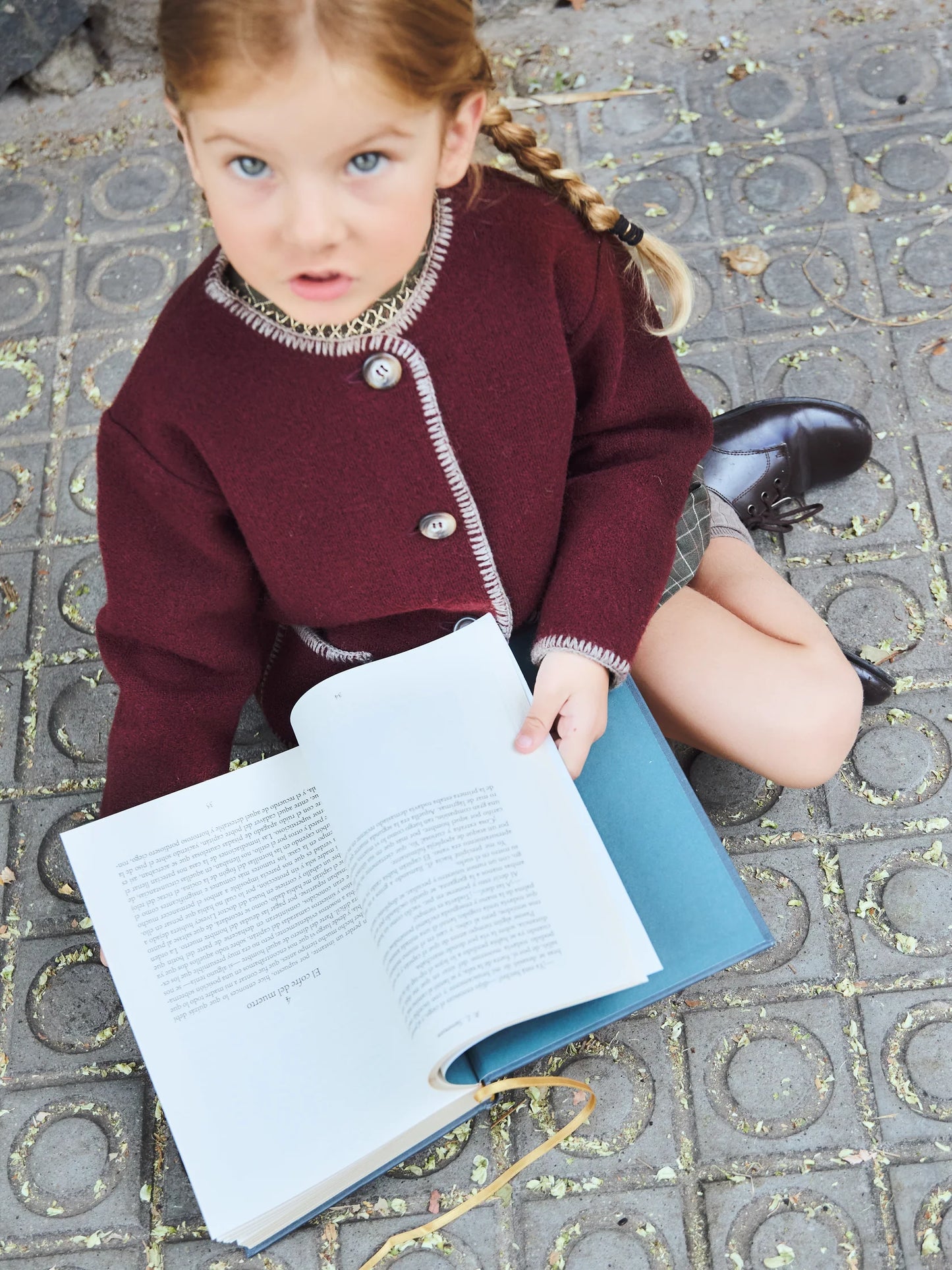 CHAQUETA LANA VINO Y VISION