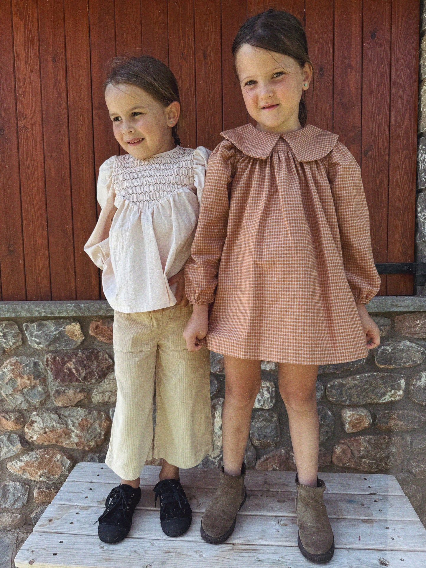 VESTIDO VICHY CARAMELO