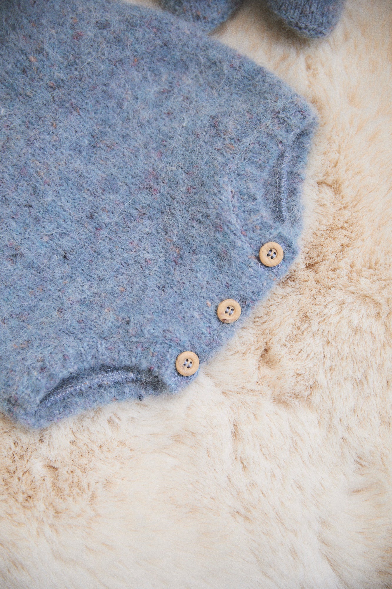 LIGHT BLUE KNIT ROMPER