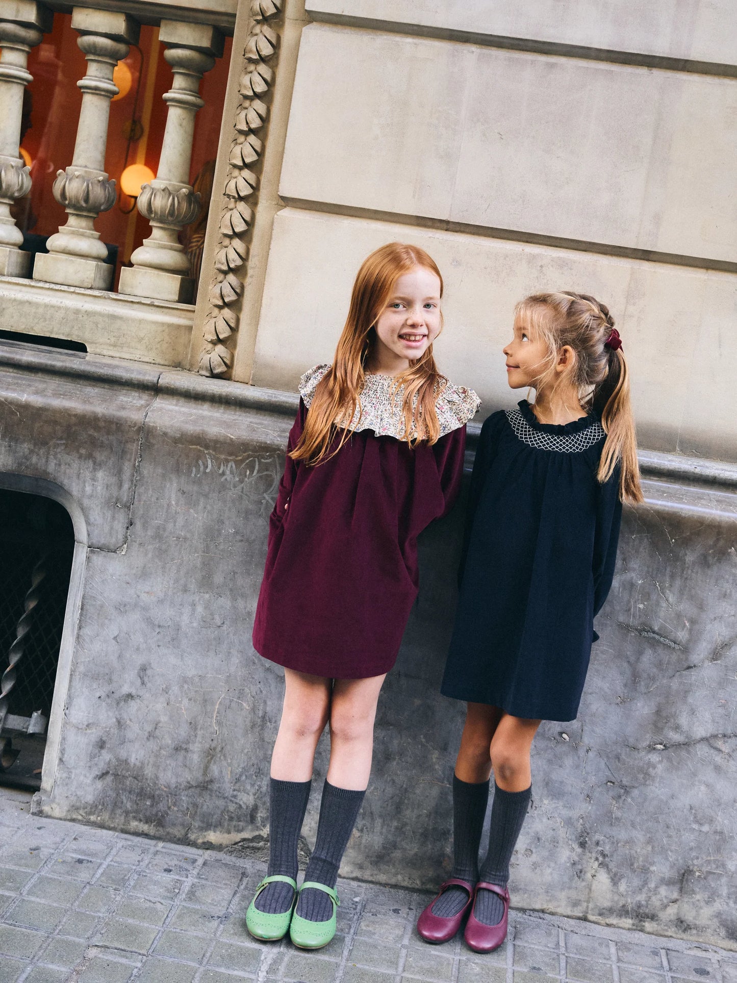 VESTIDO LOUISA TERCIOPELO MARINO