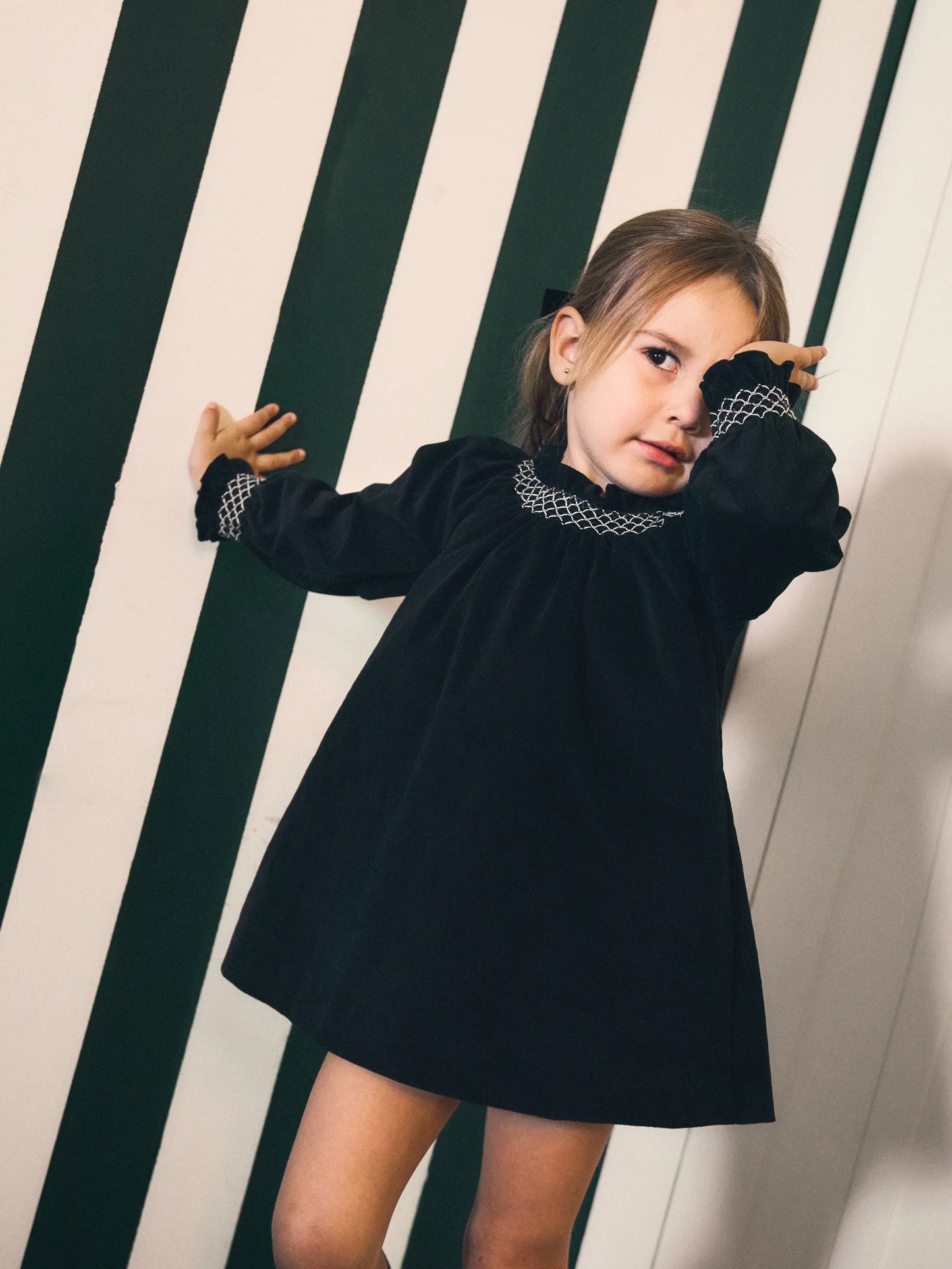 VESTIDO LOUISA TERCIOPELO MARINO