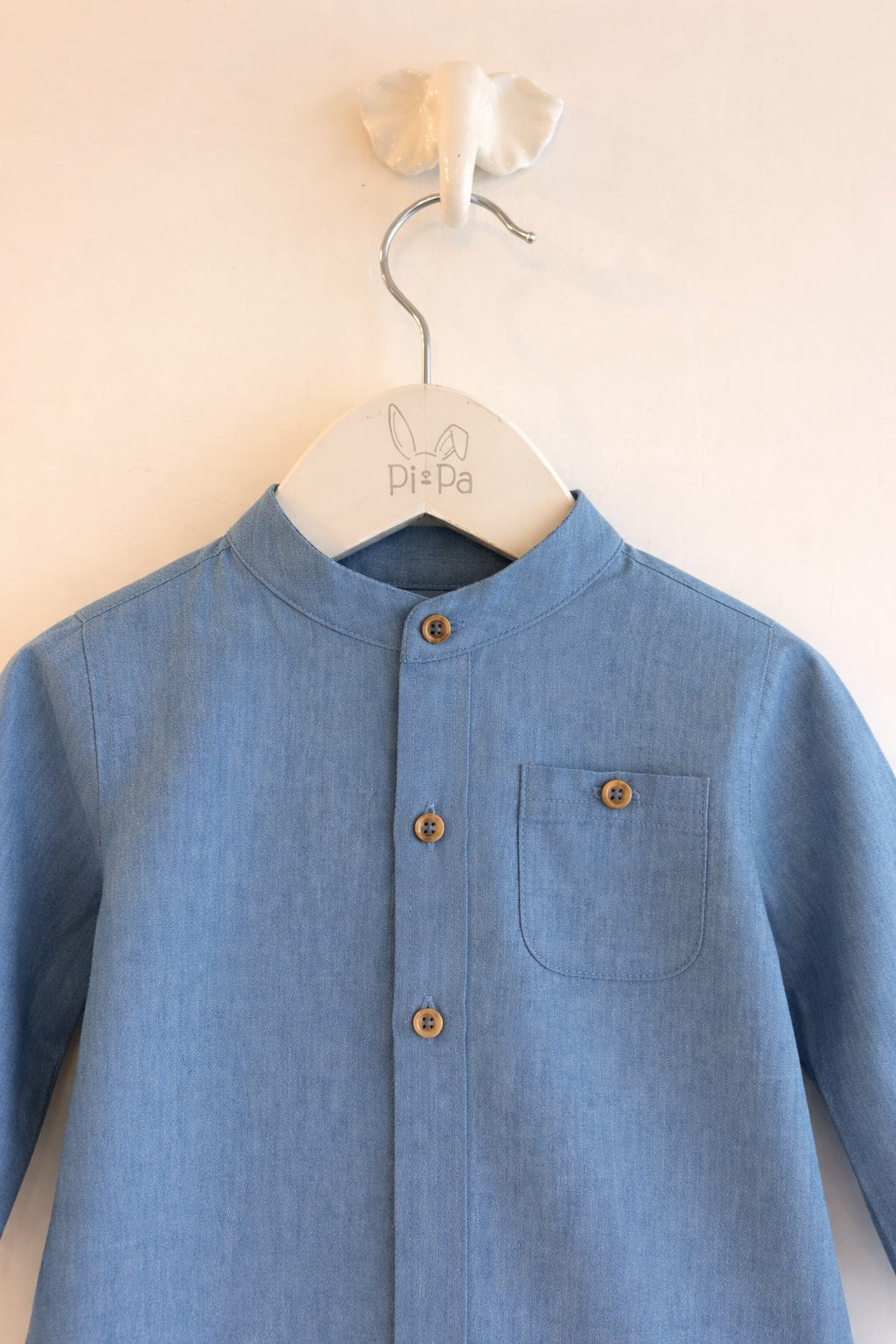 CAMISA MAO AZUL DENIM