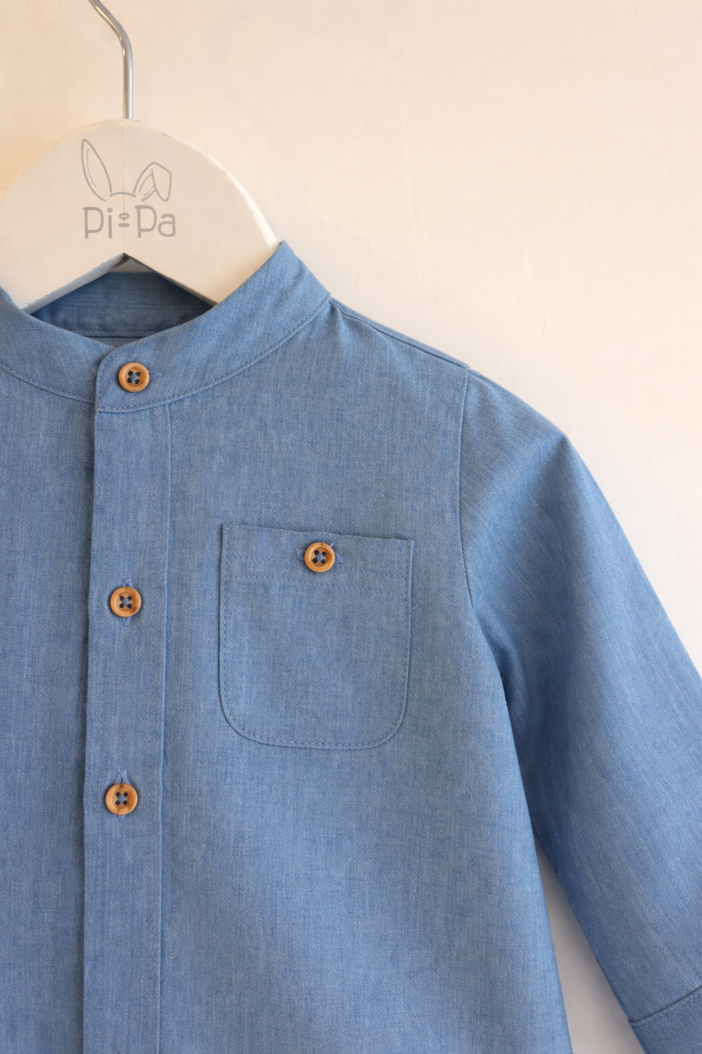 CAMISA MAO AZUL DENIM