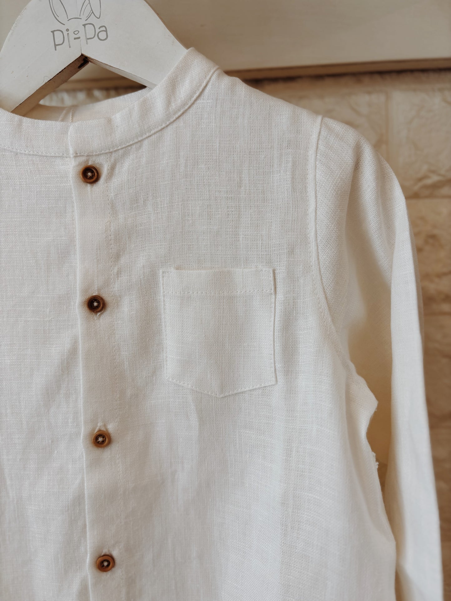 CAMISA LINO BLANCA NIÑO