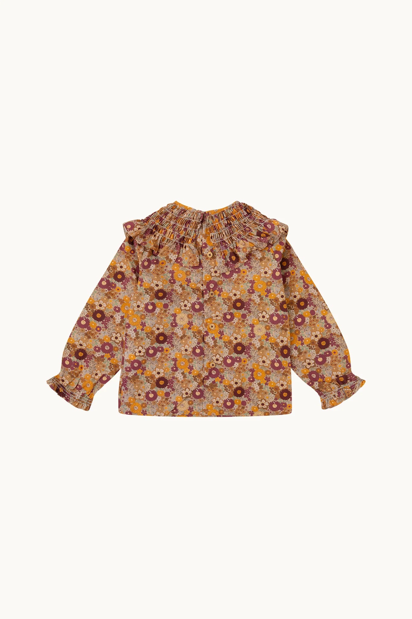 BLUSA OLIVA FLOR CARAMELO