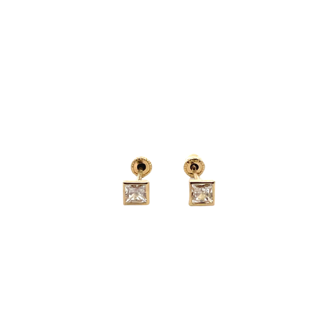 3. SQUARE CRYSTAL STUDS SMALL