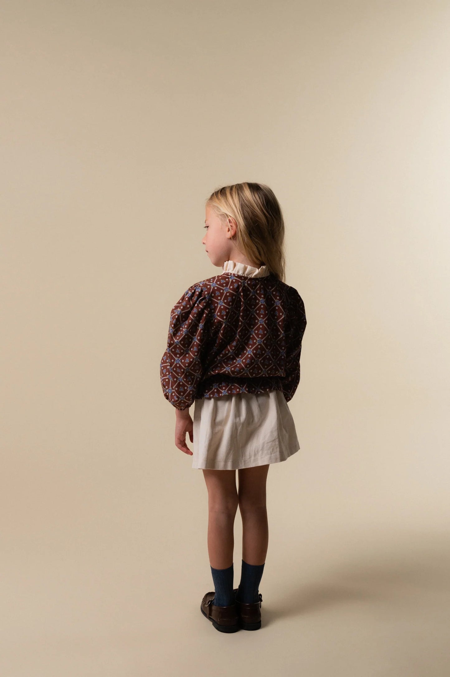 IVORY CORDUROY MINI SKIRT