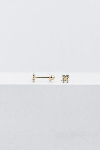 13. CLOVER FOUR CRYSTALS STUDS