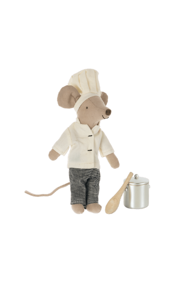 CHEF MOUSE W/SOUP POT AND SPOON